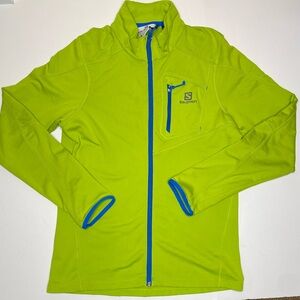 Salomon Discovery FZ Midlayer jacket in Acid Lime Sz Sm